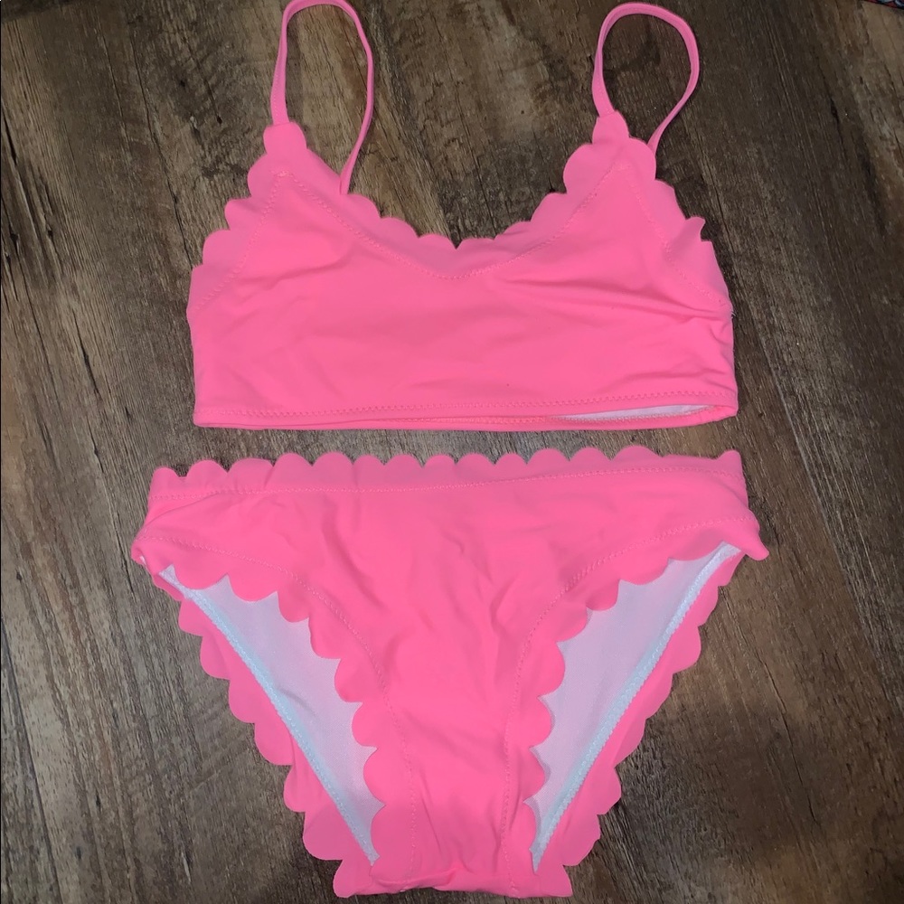 Pink Scalloped Bikini Set NWOT